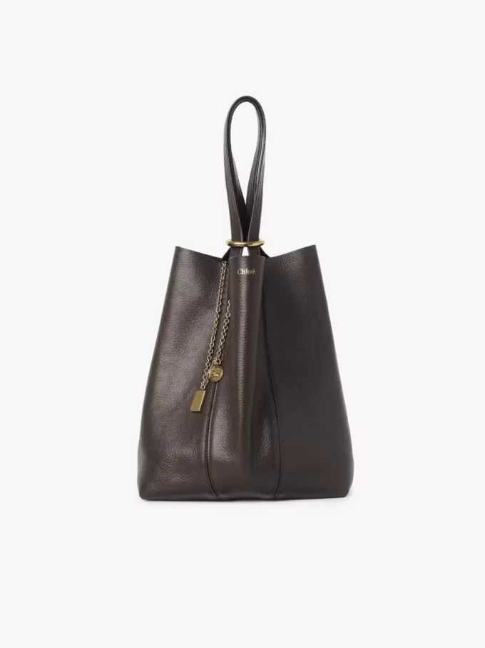Torba typu tote Chloé Spin ze skóry licowej Torba typu tote Chloé Spin ze skóry licowej