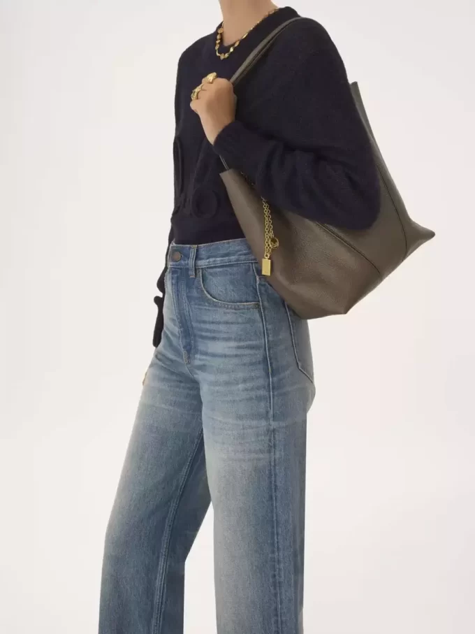 Torba typu tote Chloé Spin ze skóry licowej Torba typu tote Chloé Spin ze skóry licowej
