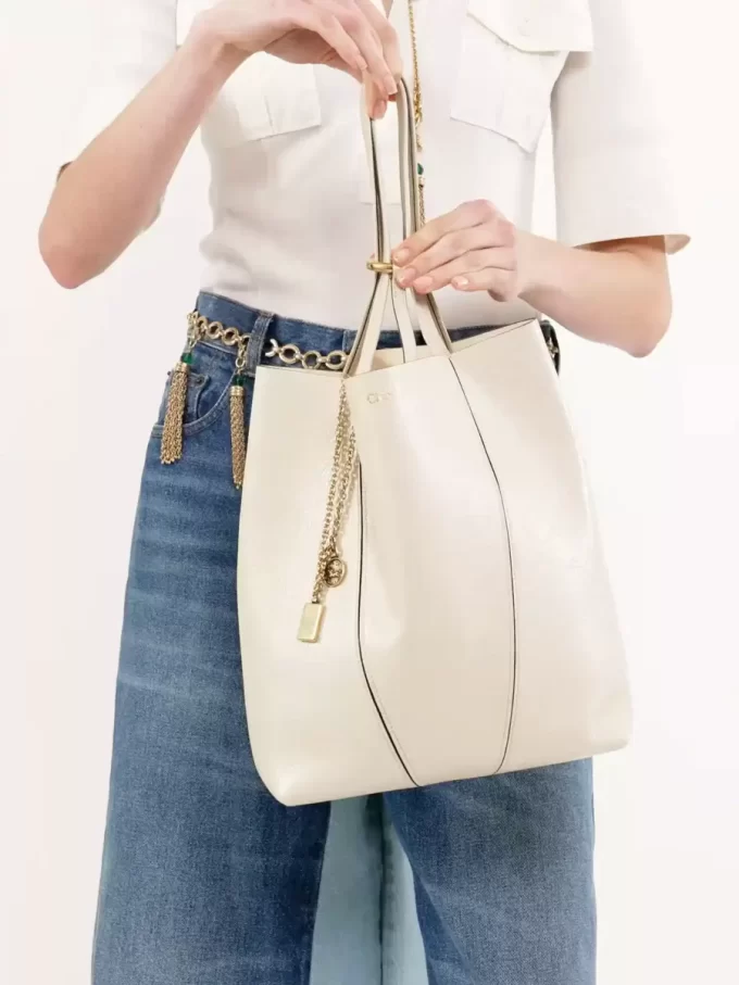 Torba typu tote Chloé Spin ze skóry licowej Torba typu tote Chloé Spin ze skóry licowej