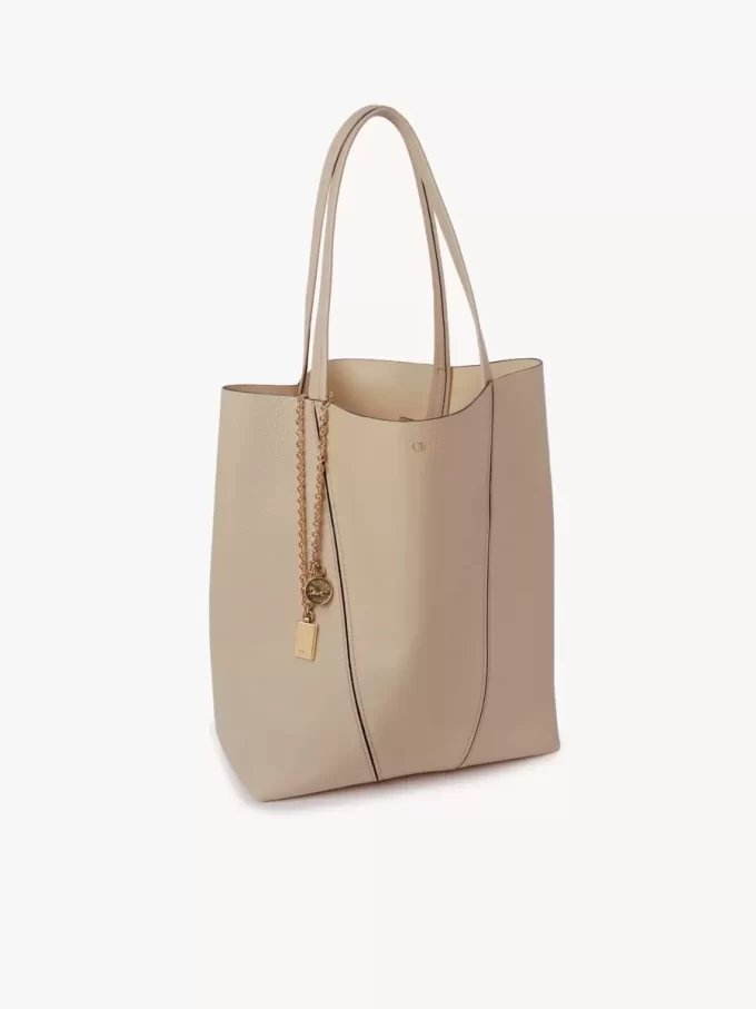 Torba typu tote Chloé Spin ze skóry licowej Torba typu tote Chloé Spin ze skóry licowej