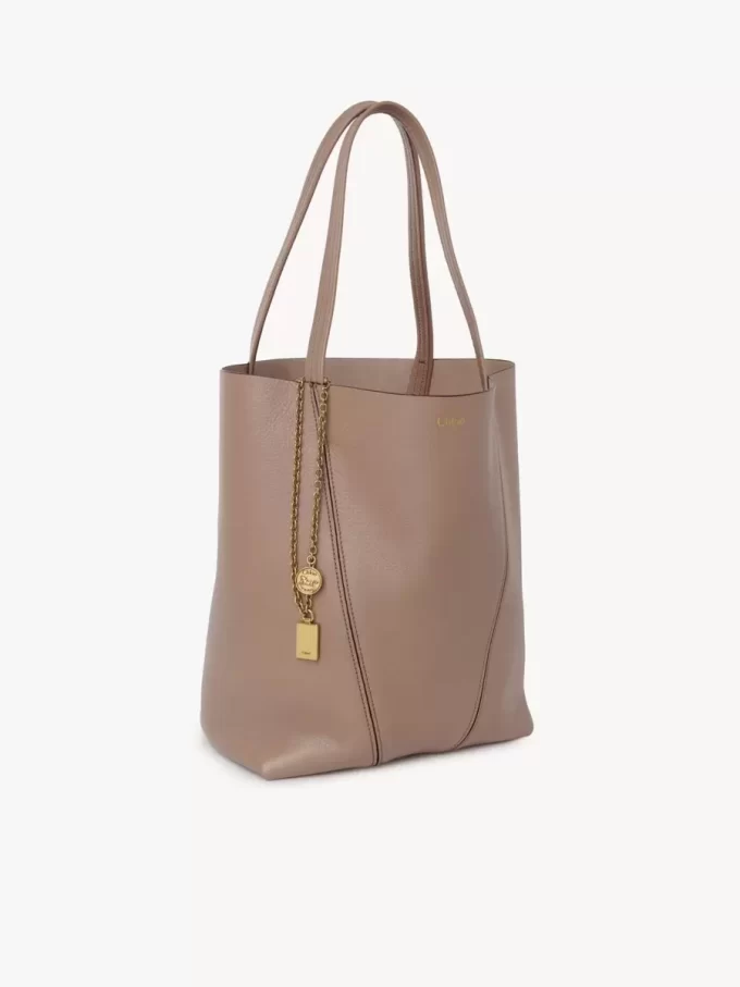 Torba typu tote Chloé Spin ze skóry licowej Torba typu tote Chloé Spin ze skóry licowej