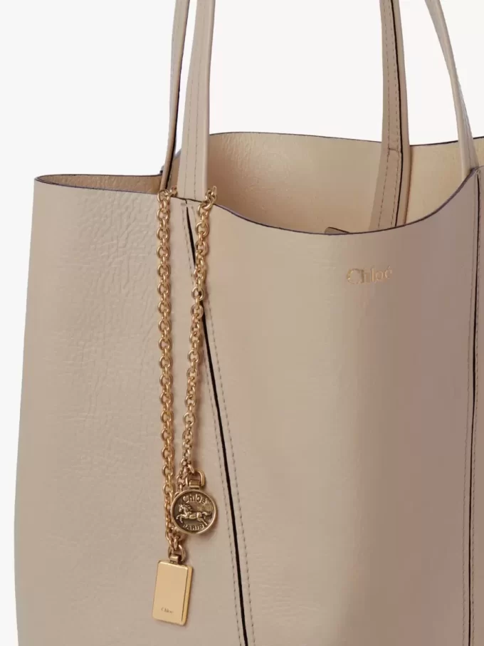 Torba typu tote Chloé Spin ze skóry licowej Torba typu tote Chloé Spin ze skóry licowej