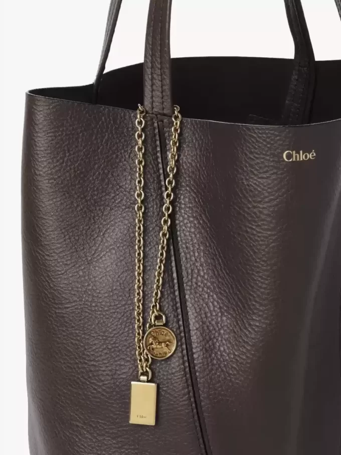 Torba typu tote Chloé Spin ze skóry licowej Torba typu tote Chloé Spin ze skóry licowej