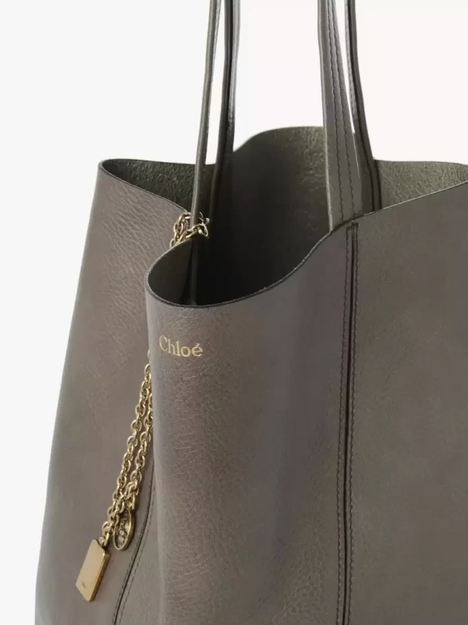 Torba typu tote Chloé Spin ze skóry licowej Torba typu tote Chloé Spin ze skóry licowej