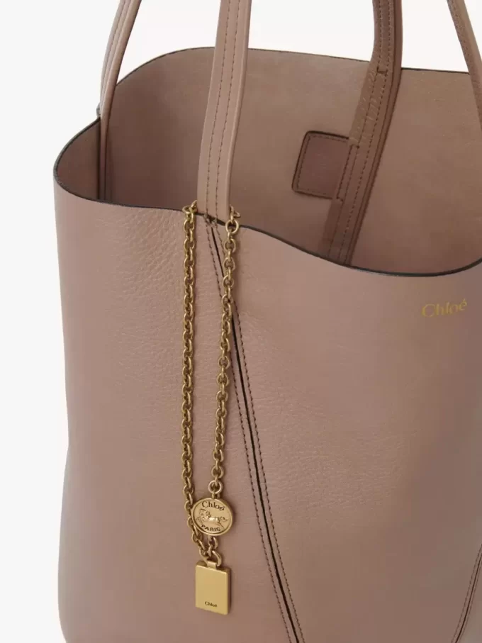 Torba typu tote Chloé Spin ze skóry licowej Torba typu tote Chloé Spin ze skóry licowej