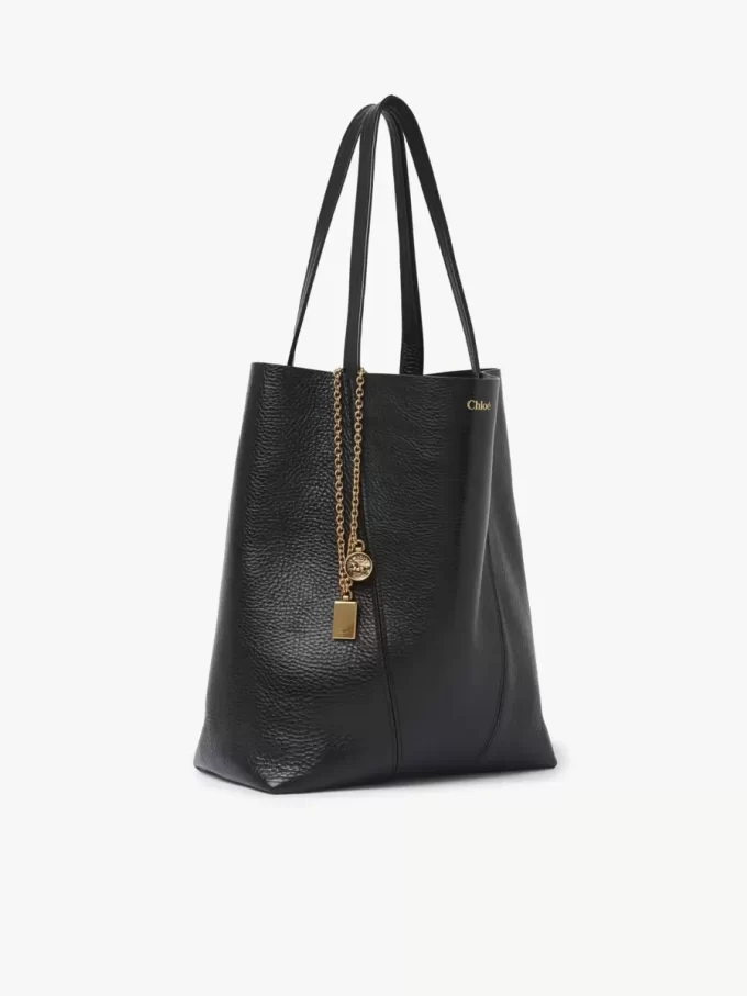Torba typu tote Chloé Spin ze skóry licowej Torba typu tote Chloé Spin ze skóry licowej