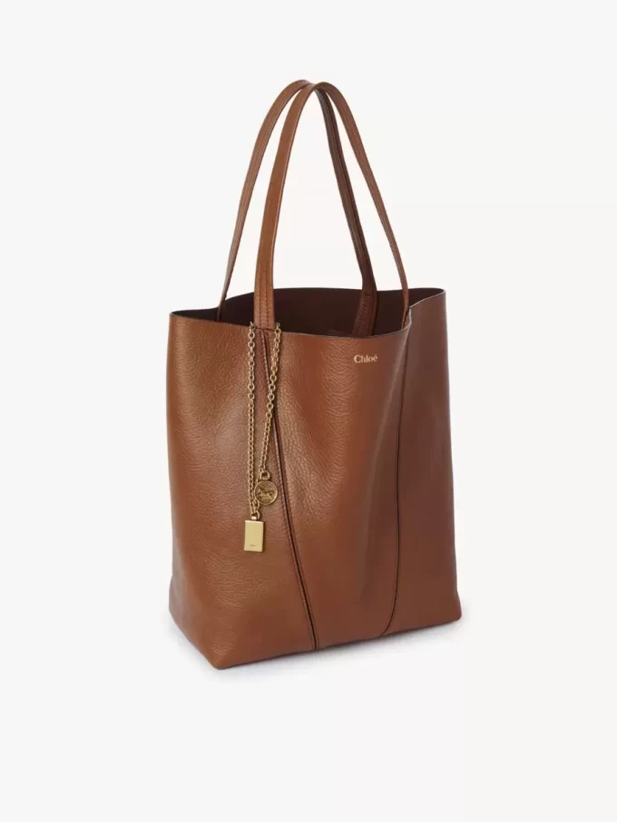 Torba typu tote Chloé Spin ze skóry licowej Torba typu tote Chloé Spin ze skóry licowej