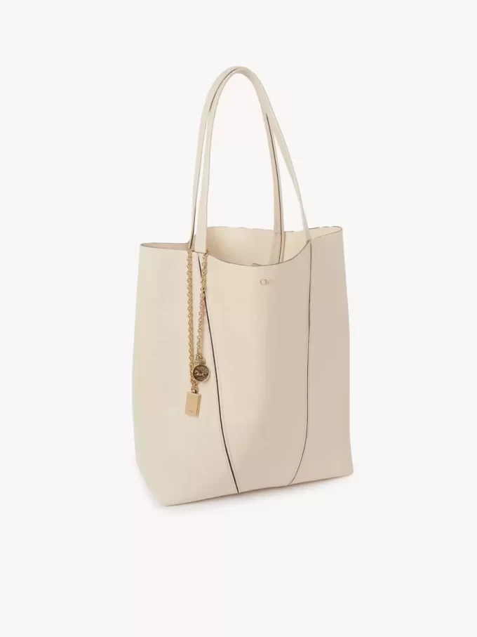 Torba typu tote Chloé Spin ze skóry licowej Torba typu tote Chloé Spin ze skóry licowej