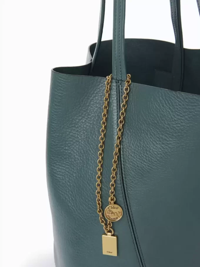 Torba typu tote Chloé Spin ze skóry licowej Torba typu tote Chloé Spin ze skóry licowej