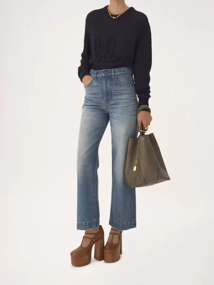 Torba typu tote Chloé Spin ze skóry licowej Torba typu tote Chloé Spin ze skóry licowej