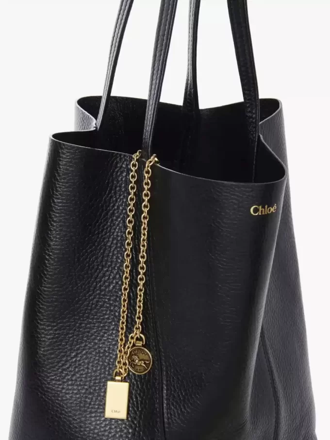 Torba typu tote Chloé Spin ze skóry licowej Torba typu tote Chloé Spin ze skóry licowej