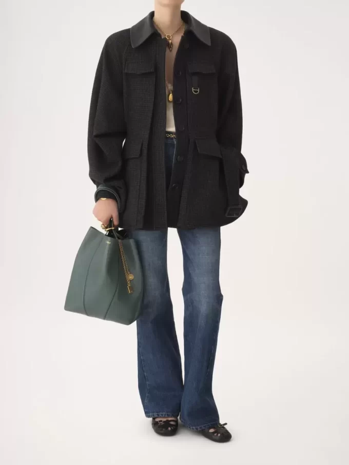 Torba typu tote Chloé Spin ze skóry licowej Torba typu tote Chloé Spin ze skóry licowej