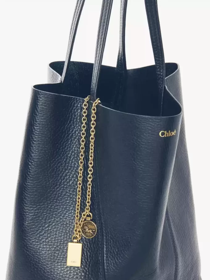 Torba typu tote Chloé Spin ze skóry licowej Torba typu tote Chloé Spin ze skóry licowej