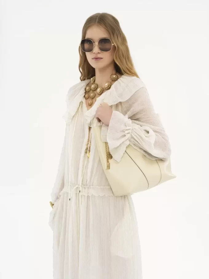 Torba typu tote Chloé Spin ze skóry licowej Torba typu tote Chloé Spin ze skóry licowej
