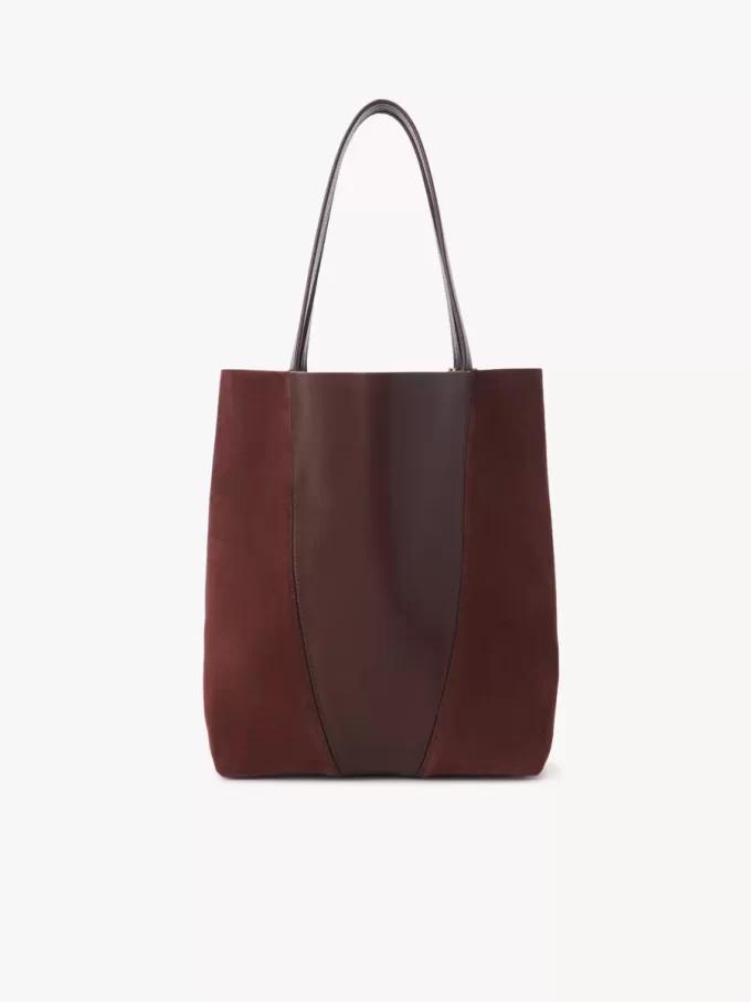 Torba typu tote Chloé Spin ze skóry licowej i zamszu Torba typu tote Chloé Spin ze skóry licowej i zamszu