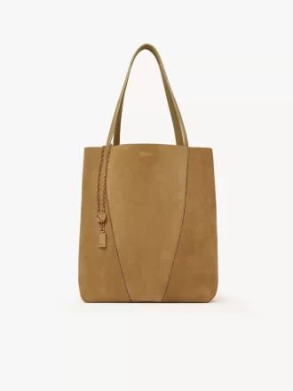 Torba typu tote Chloé Spin ze skóry zamszowej