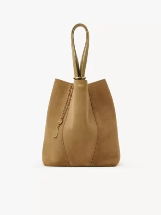 Torba typu tote Chloé Spin ze skóry zamszowej