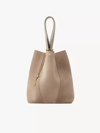 Torba typu tote Chloé Spin ze skóry zamszowej