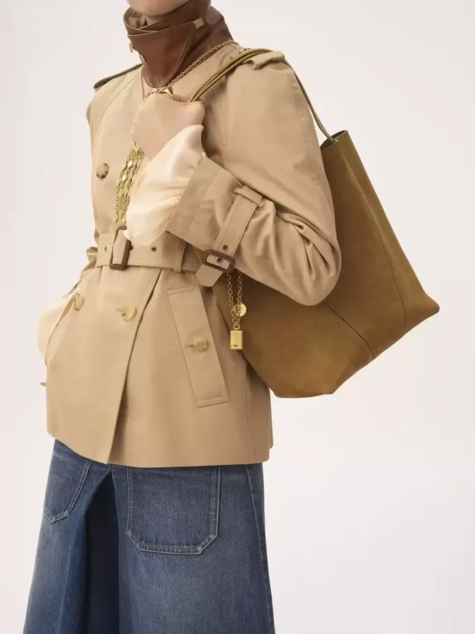 Torba typu tote Chloé Spin ze skóry zamszowej Torba typu tote Chloé Spin ze skóry zamszowej