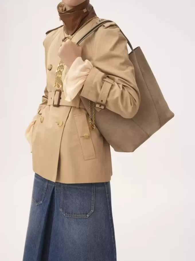 Torba typu tote Chloé Spin ze skóry zamszowej Torba typu tote Chloé Spin ze skóry zamszowej