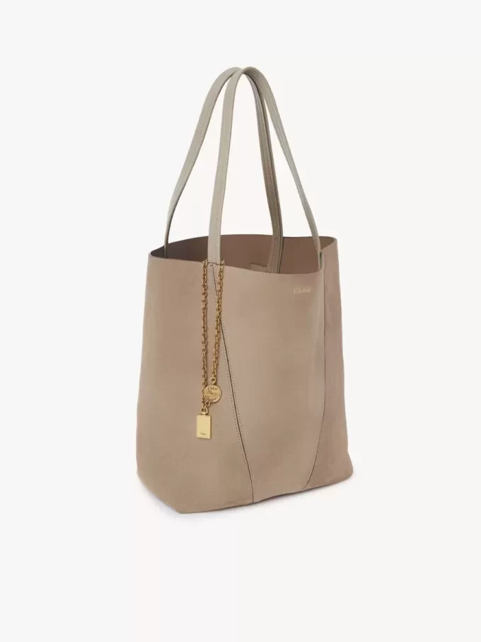Torba typu tote Chloé Spin ze skóry zamszowej Torba typu tote Chloé Spin ze skóry zamszowej
