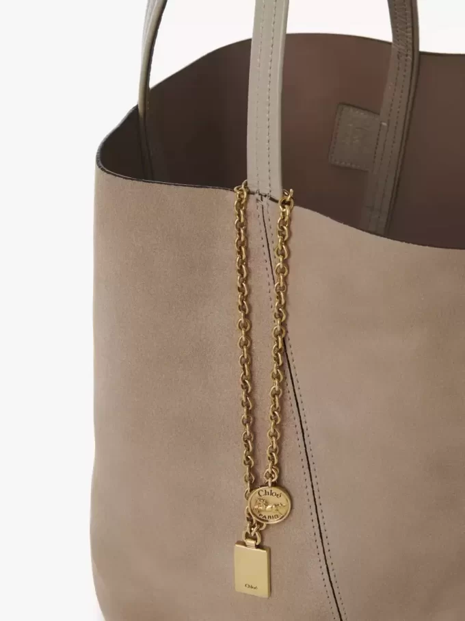 Torba typu tote Chloé Spin ze skóry zamszowej Torba typu tote Chloé Spin ze skóry zamszowej