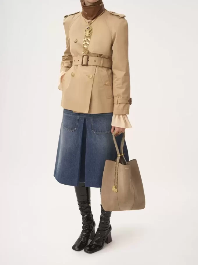 Torba typu tote Chloé Spin ze skóry zamszowej Torba typu tote Chloé Spin ze skóry zamszowej
