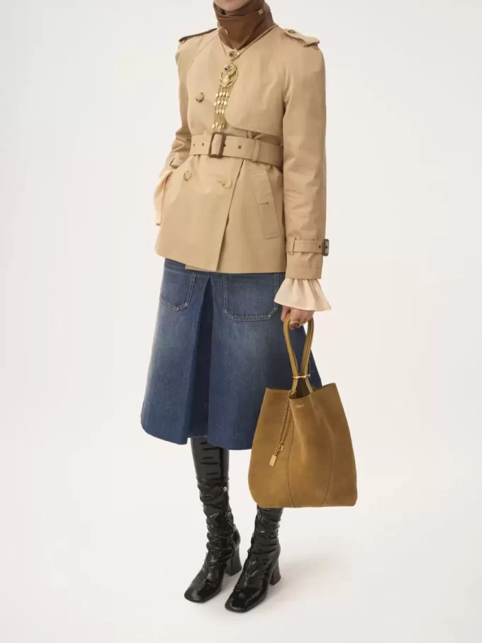 Torba typu tote Chloé Spin ze skóry zamszowej Torba typu tote Chloé Spin ze skóry zamszowej