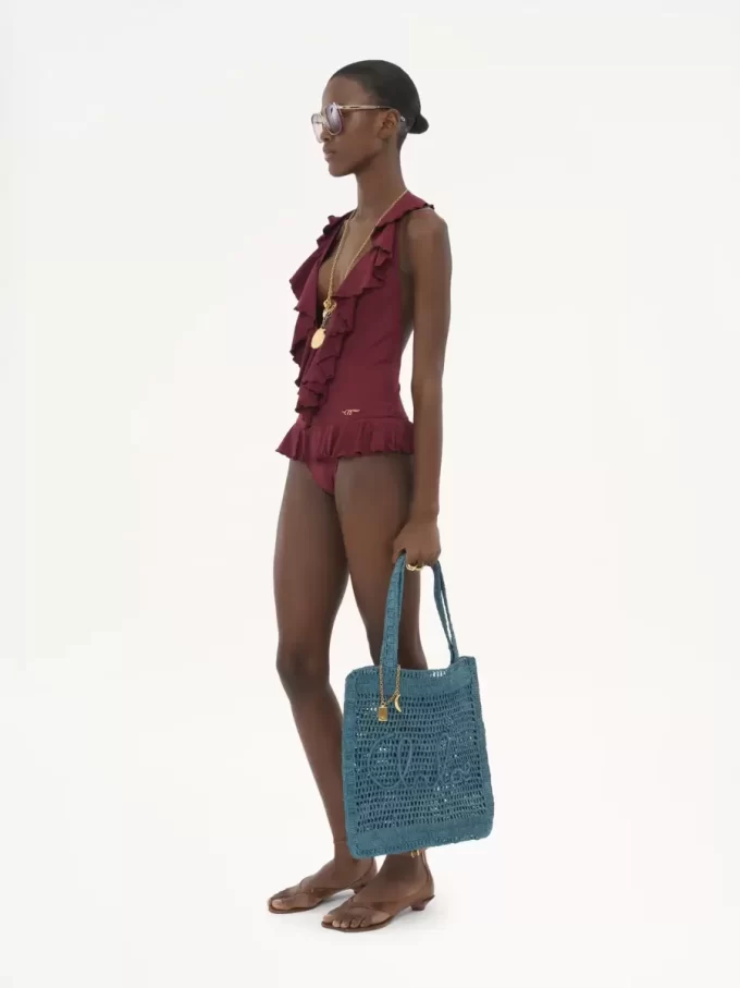 Torba typu tote Summer Banana z rafii Torba typu tote Summer Banana z rafii