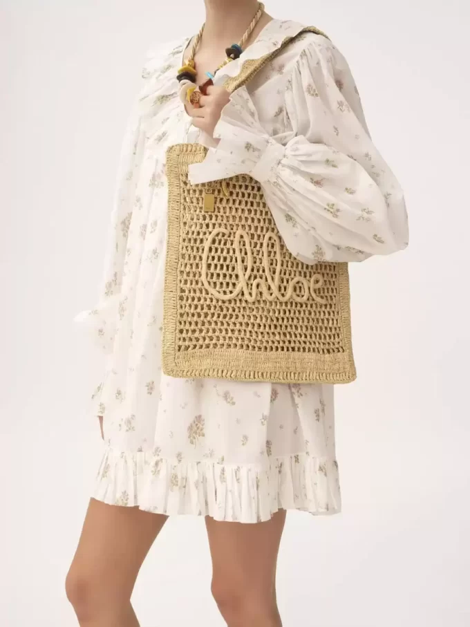 Torba typu tote Summer Banana z rafii Torba typu tote Summer Banana z rafii