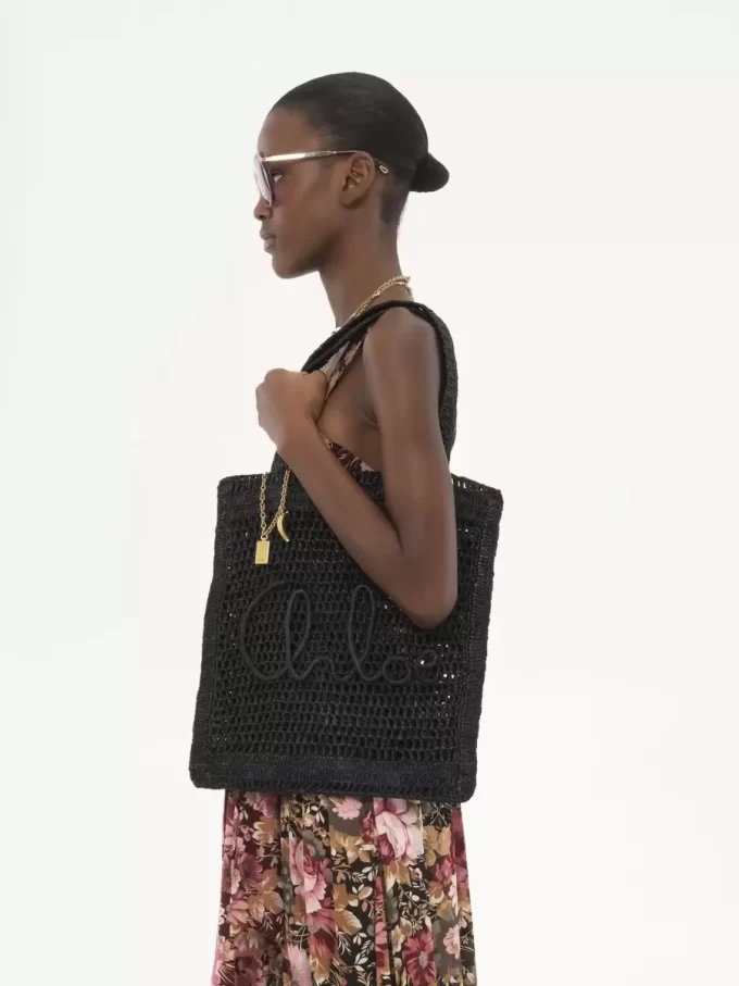 Torba typu tote Summer Banana z rafii Torba typu tote Summer Banana z rafii