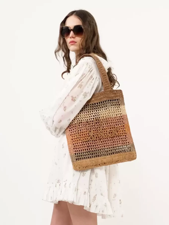 Torba typu tote Summer Banana z rafii Torba typu tote Summer Banana z rafii