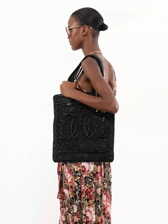 Torba typu tote Summer Banana z rafii Torba typu tote Summer Banana z rafii
