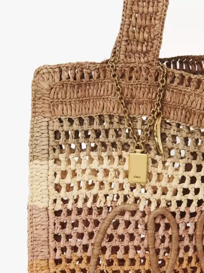 Torba typu tote Summer Banana z rafii Torba typu tote Summer Banana z rafii