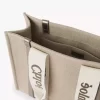 Torba typu tote Woody z lnu i skóry Torba typu tote Woody z lnu i skóry