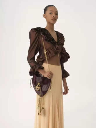 Torebka typu crossbody Château Treasures ze skóry licowej i zamszowej