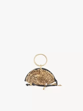 Torebka zapinana na suwak Sea Treasures Shell z miękkiej skóry i metalu