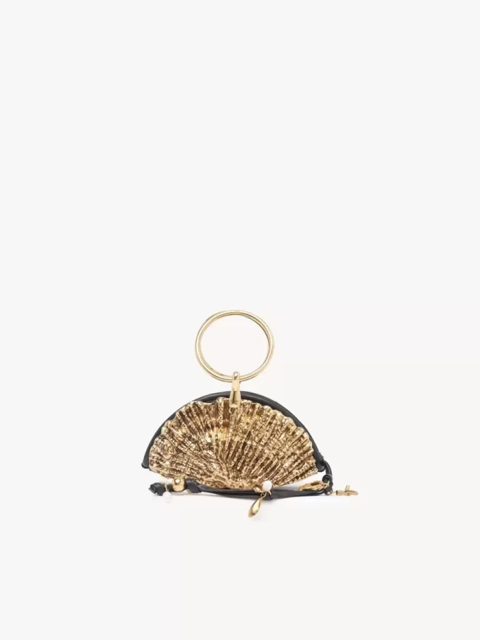 Torebka zapinana na suwak Sea Treasures Shell z miękkiej skóry i metalu Torebka zapinana na suwak Sea Treasures Shell z miękkiej skóry i metalu