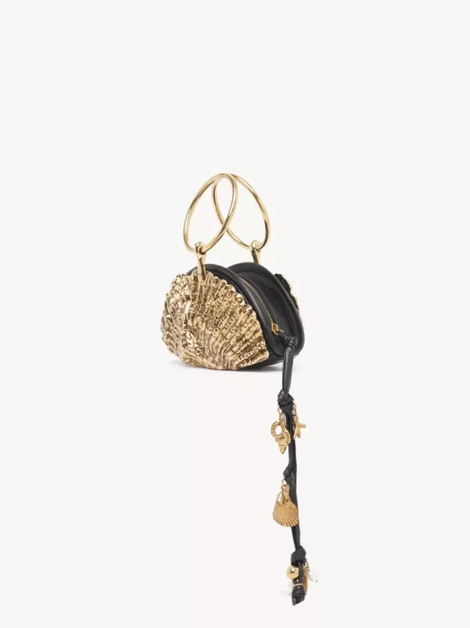 Torebka zapinana na suwak Sea Treasures Shell z miękkiej skóry i metalu Torebka zapinana na suwak Sea Treasures Shell z miękkiej skóry i metalu