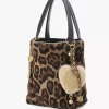 Zawieszka do torebki Chloé Symbols Heart Shearling z mosiądzu Zawieszka do torebki Chloé Symbols Heart Shearling z mosiądzu
